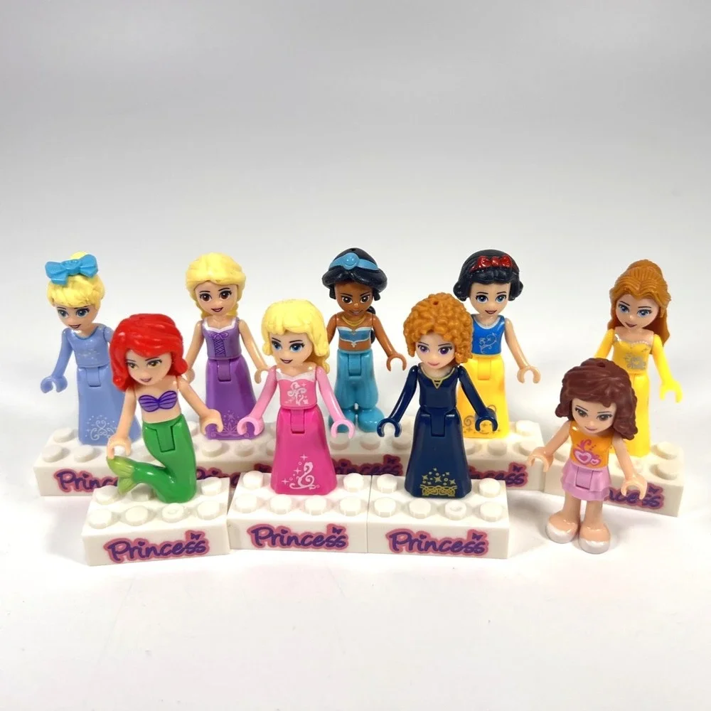 LEGO Disney Princess Minifigures Snow White Ariel Belle Jasmine Cinderella Lot 9